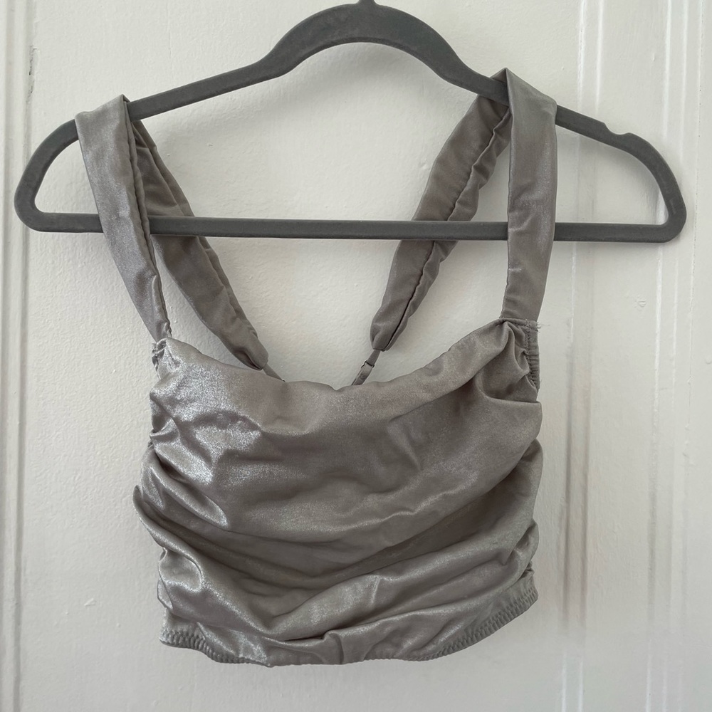 Urban Outfitters Silver Corset Top